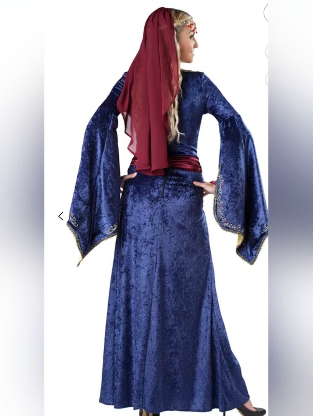 InCharacter Maid Marian Medieval Renaissance Costume Dress Navy Blue Size L - Picture 3 of 7